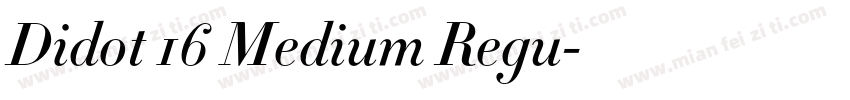Didot 16 Medium Regu字体转换